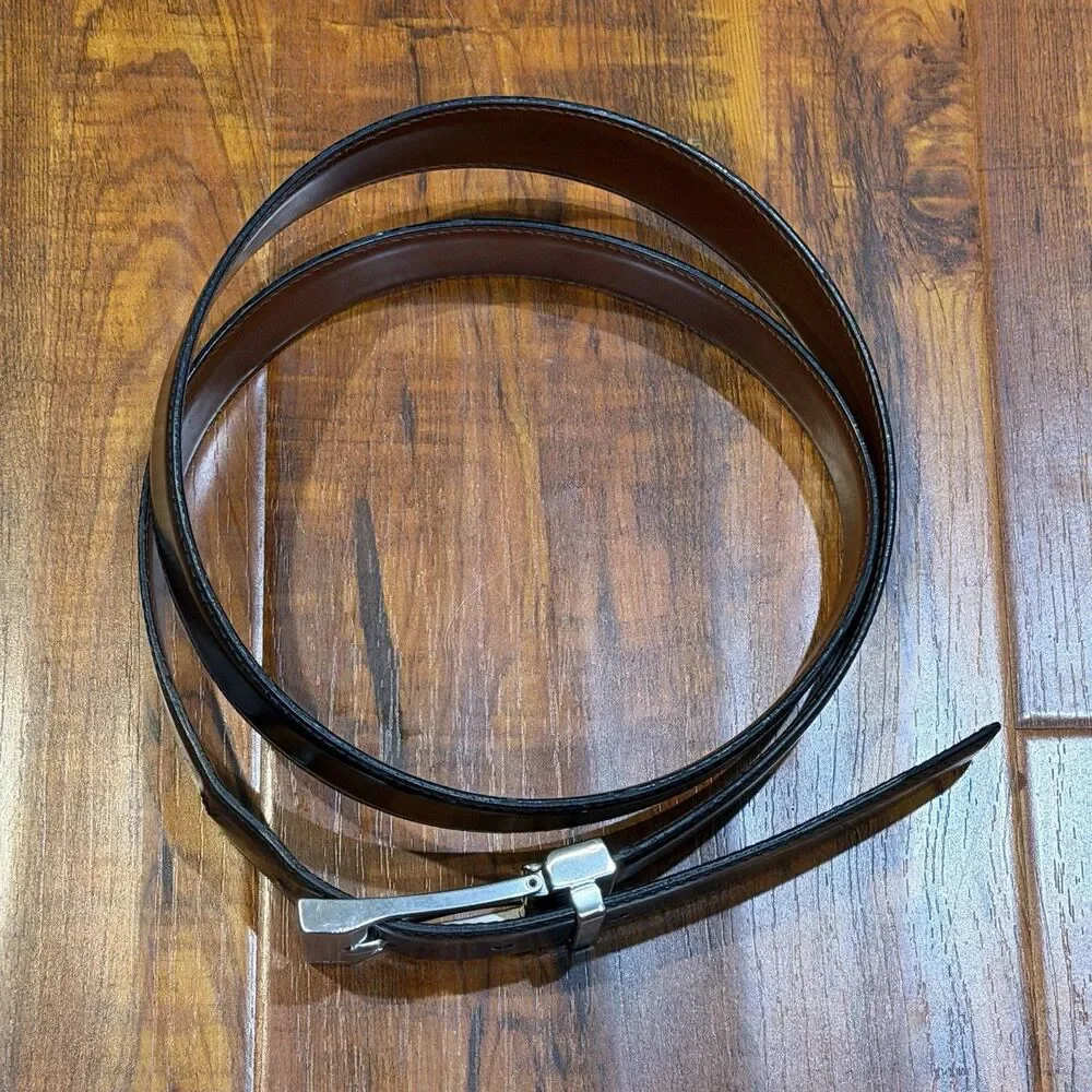 Salvatore Ferragamo Reversible Brown Black Leather 36” Men's Belt